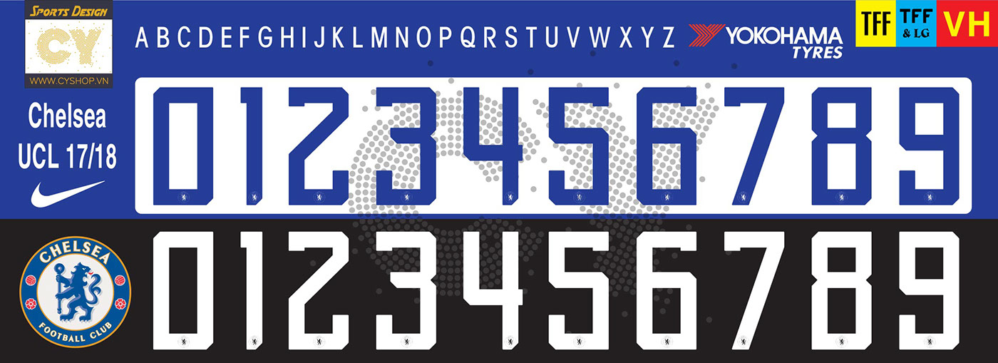 football jersey number font